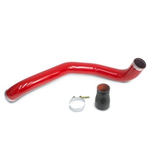 GMC Sierra 3500 Boost Tube Upgrade Kit - Driver side - Banks Power - Mandrel-bent Aluminized Steel - Red - `04-`09